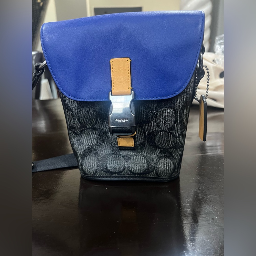 Coach Blue and Black Bag
